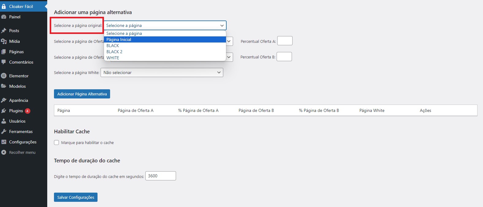 Configurando estrutura em WordPress - Cloaker Fácil